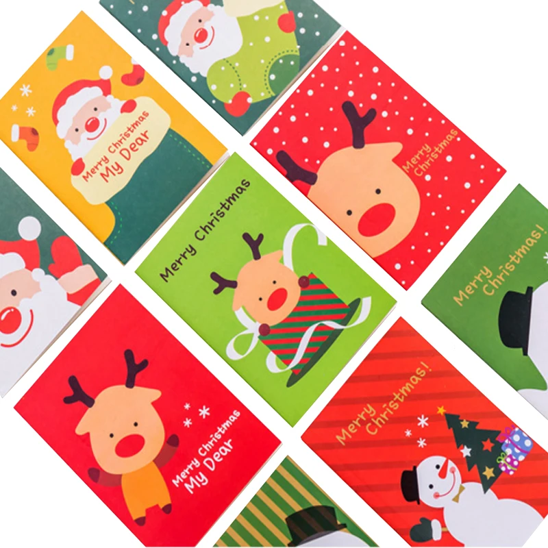 

4pcs/lot Kawai Cartoon Pocket Notepad Cute Book GiftHappy Christmas Notebook Stationery