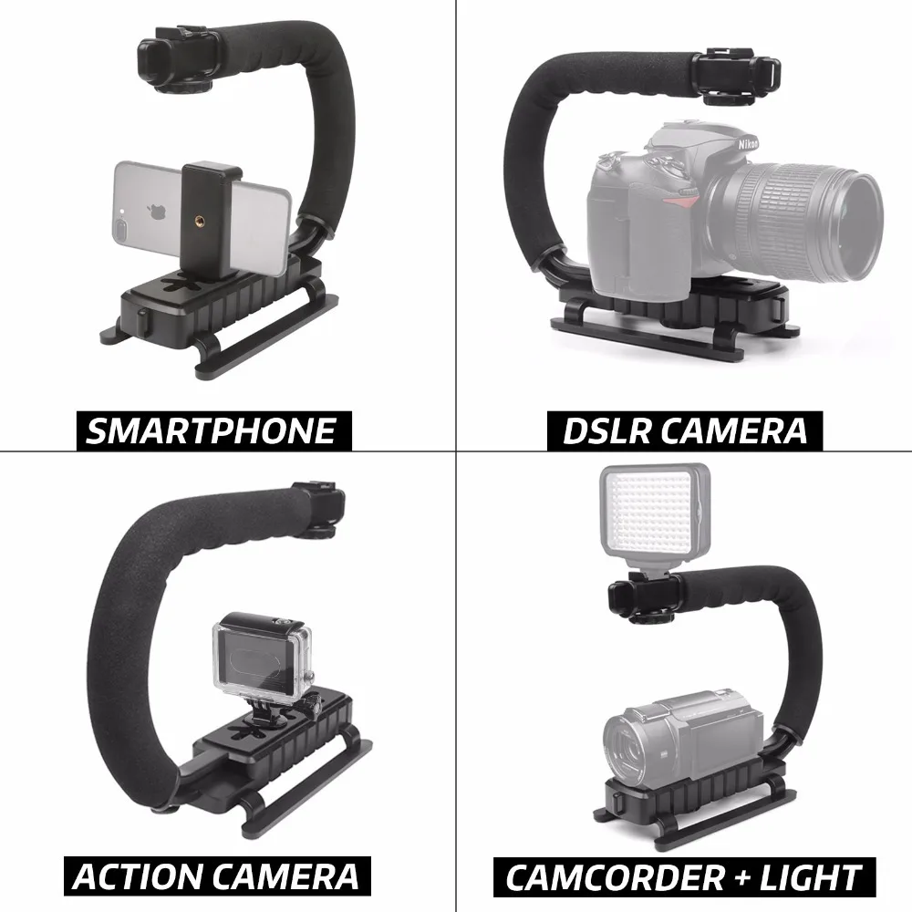 Estabilizador de Vídeo em Forma de u Estabilizador para Dslr Nikon Canon Câmera Sony Leve Portátil Slr Steadicam Gopro u - Image 5