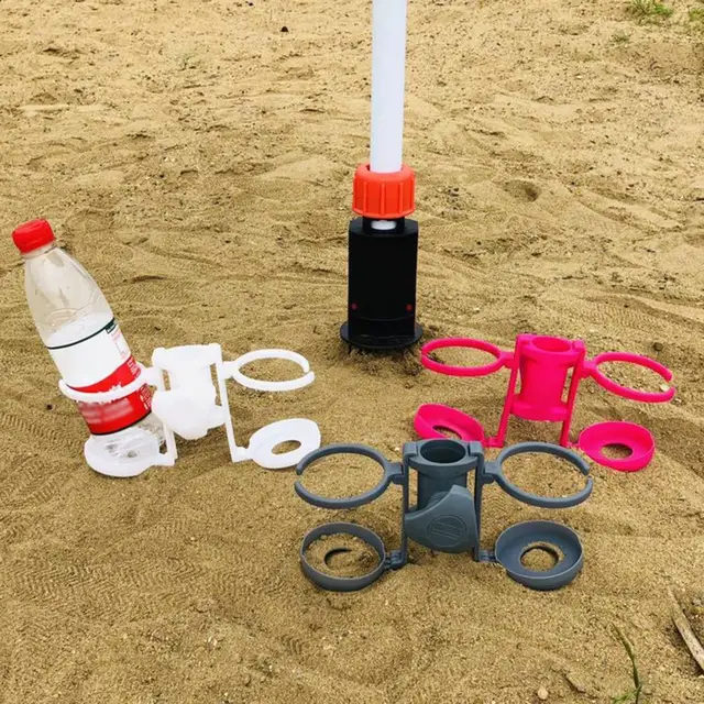 3 Szín Megbízható, Innovatív Összecsukható Tengerparti Esernyő-Kupa Tartó Muti-Use Ivócsésze Tartható Kültérihez - Image 2