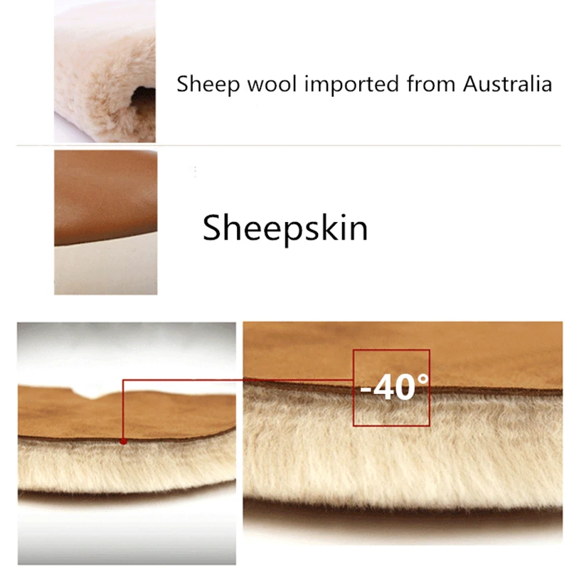 MEIKI/высококачественные модные зимние ботинки для мужчин; зимняя обувь на шнуровке; Натуральная овечья кожа; натуральная шерсть; Полусапоги на меху; размеры 38-44