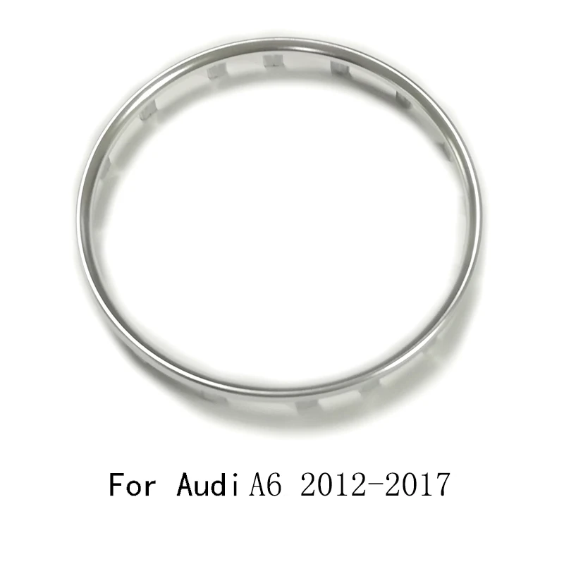 ABS chrome sticker car steering wheel trim emblem badge logo frame sequins sticker accessories for Audi Q3 Q5 A3 S3 8V A6 C7 - Название цвета: For A6 2012-2017