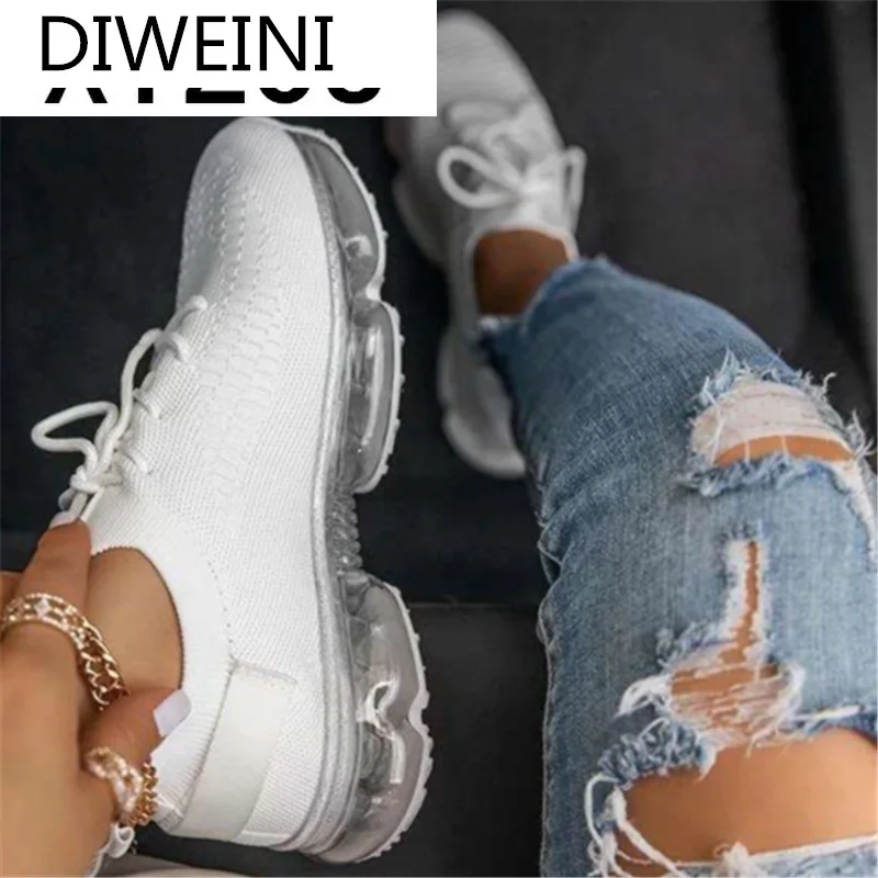 

2020 Women Vulcanized Shoes Fashion Sneakers Autumn Women Casual Shoes Mesh Breathable Shoes Lace Up Women Shoes Tenis Feminino