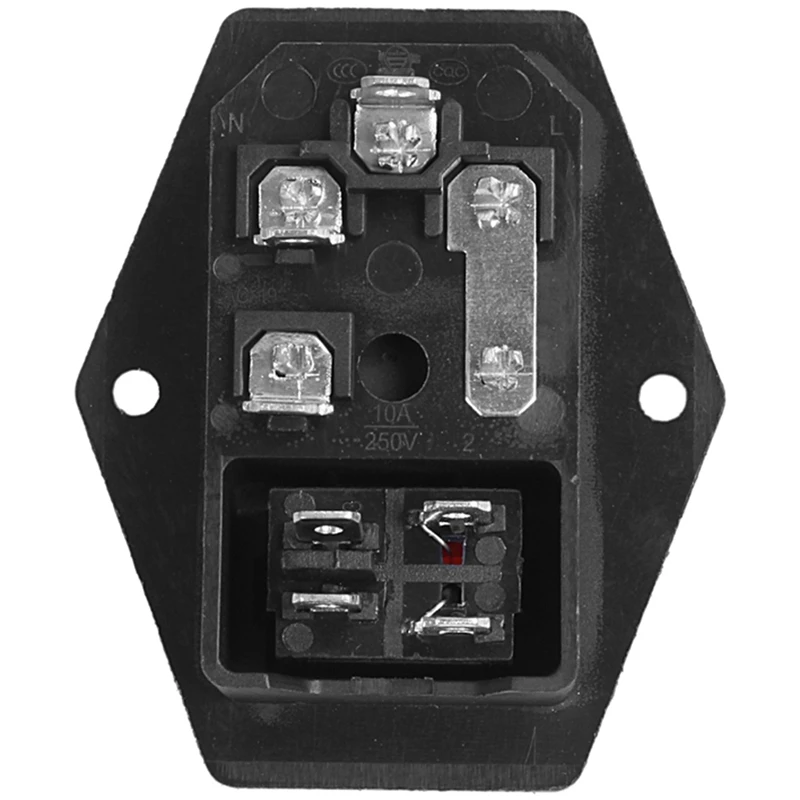 3 Pin IEC320 C14 входной модульный Штепсель выключатель с плавким предохранителем мужской Мощность гнездо 10A 250V
