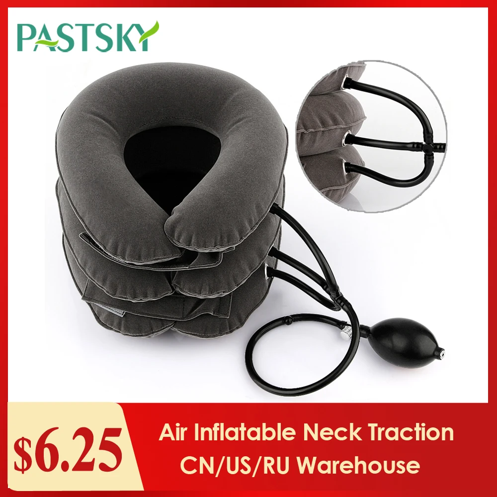 Support-Massage-Pillow Stretcher Tractor Neck-Head Relax Health-Care Air-Inflatable-Cervical-Collar