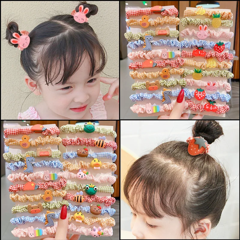 50pcs women girl mixed colors hair bands 4cm basic hair ties elastic headband simple hair scrunchies accessories ponytail holder 10pcs/set of cute girl candy color hair tie mixed stretch cartoon rubber band ponytail fashion children's hair accessories