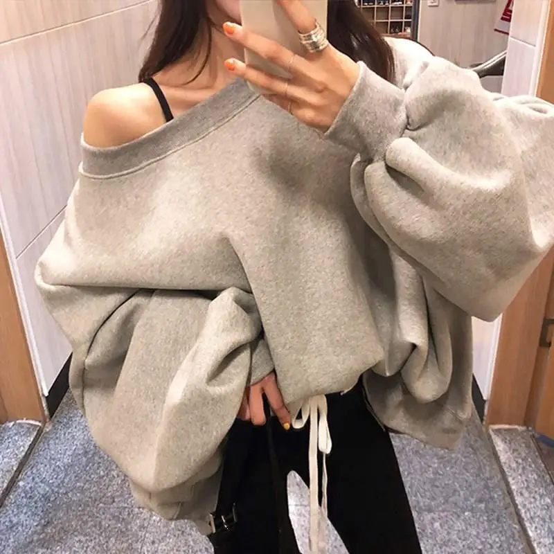 Новинка; сезон осень-зима; Женские однотонные толстовки с капюшоном; бархатный пуловер; повседневные свободные плотные толстовки