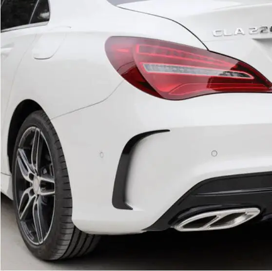 Real Carbon Fiber For Car Rear Bumper Splitters Side Wind knife Aprons For BEN W117 CLA200 CLA220 GLA250 CLA260 CLA45