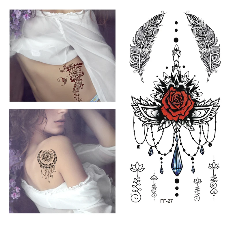 

Temporary Tattoo Sticker Various Patterns Fake Tattoos Waterproof Body Art Face Arm Decoration Stickers for Man Girls DIY Tattoo