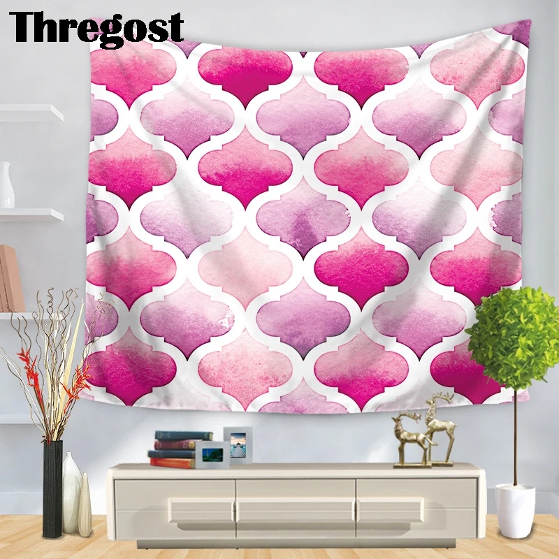 Thregost Patron Geometrico Tapiz Colgante De Pared Moderna Casa De