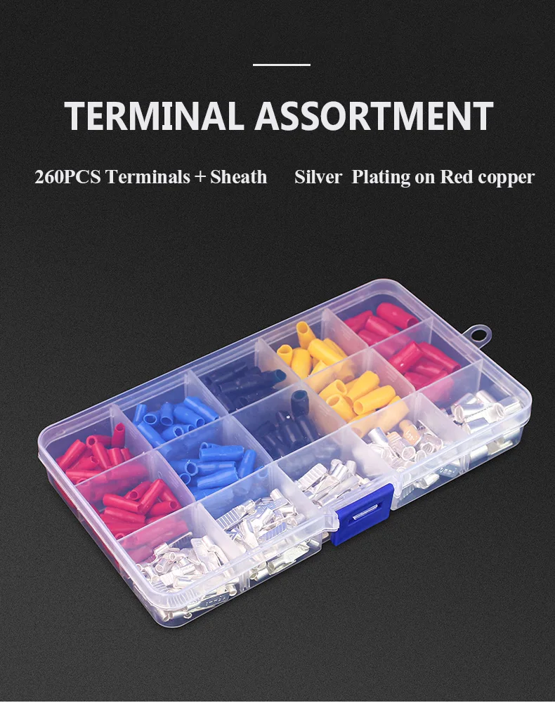 C45 insert DZ47 Air Open Type Cold Pressed Terminal Breaker Pin Copper Welding Piece 1.5-50mm² Cable Terminal Bare Terminals