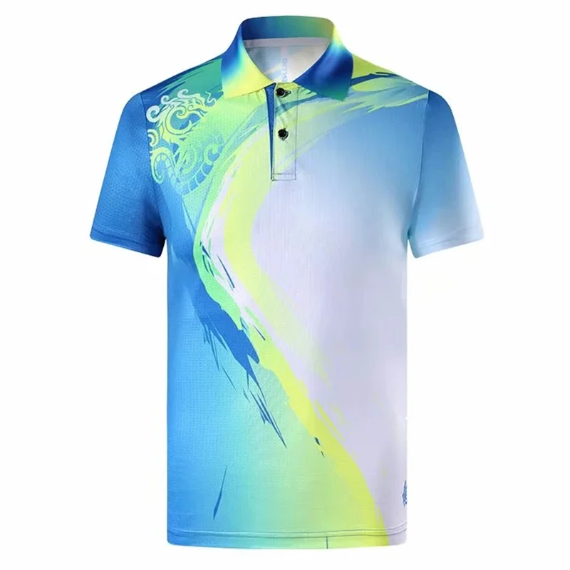 Summer Polo Shirt Qucik dry Badminton sports clothes Women/Men table tennis T Shirt clothes Sport Fitness Gym golf Tennis shirt