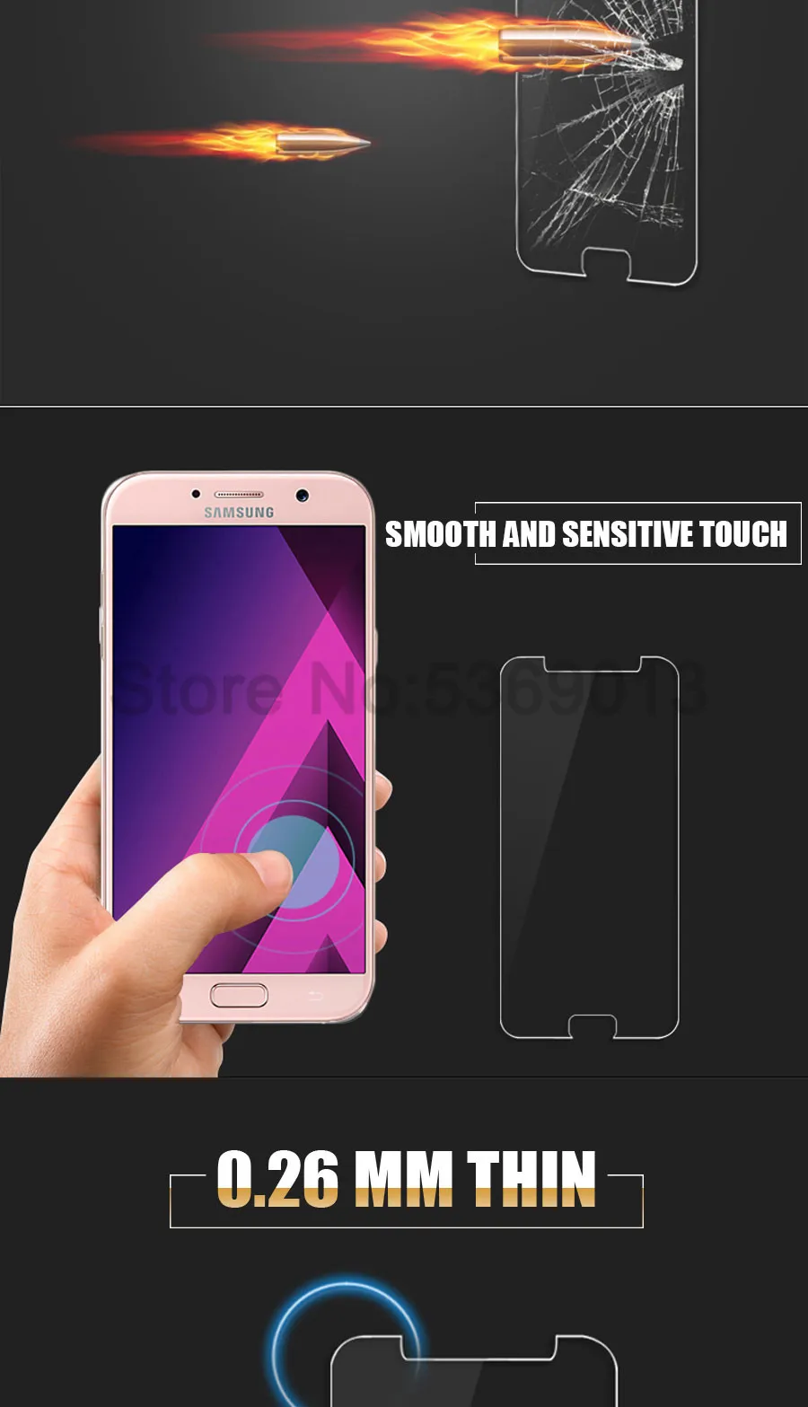 9H защитное стекло на для Samsung Galaxy A3 A3 A5 A7 протектор экрана A6 A8 Plus A9 пленка из закаленного стекла