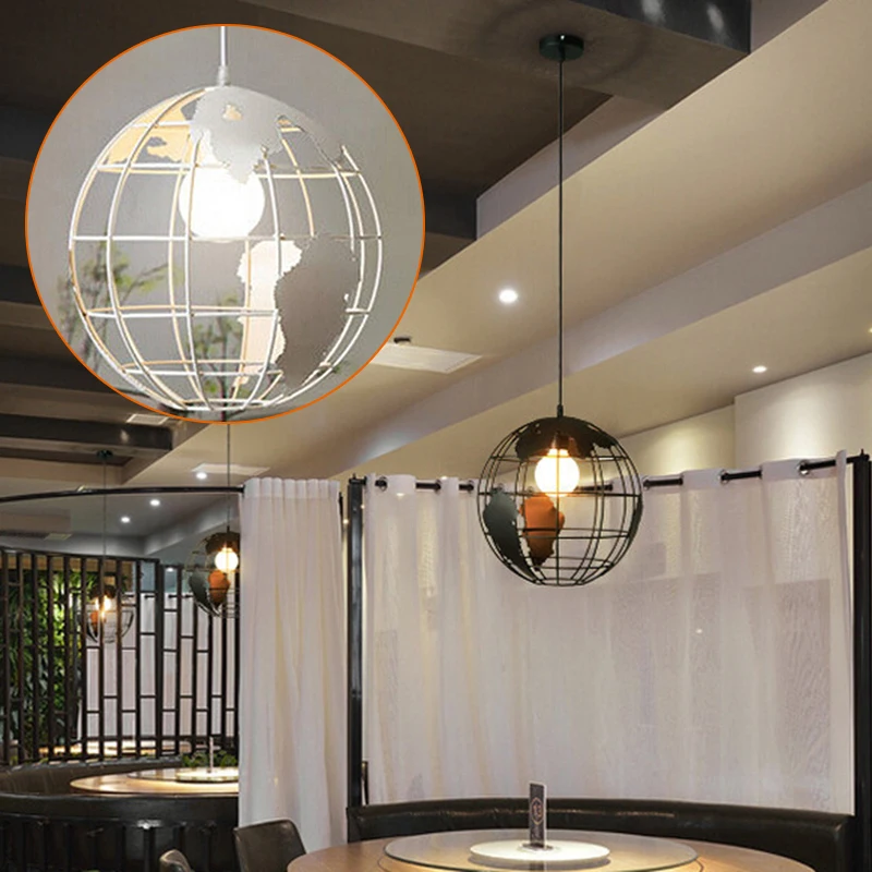 

1*Vintage Industrial Metal Cage Wire Frame Loft Hanging Ceiling Pendant Light Lamp Shades Home Cafe Shop DIY Light Cover