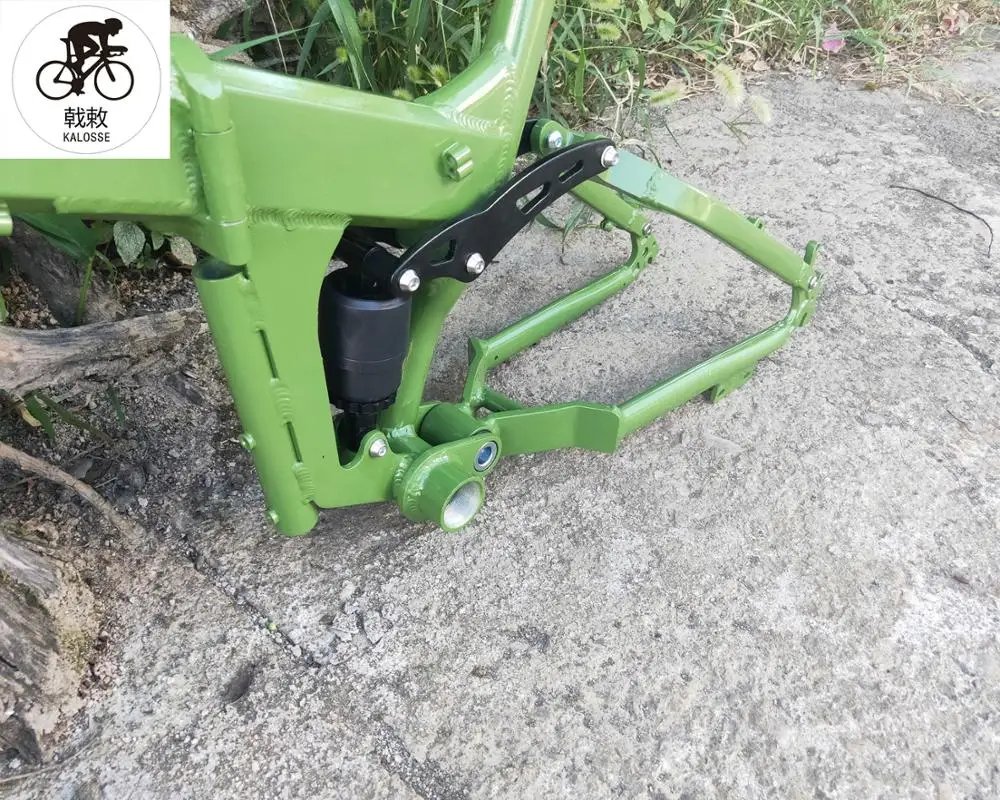 Perfect Kalosse 175mm width Full  suspension  Children  Snow  mountain bicycle  frame   20*4.0 tires Beach  folding  bike frame 1