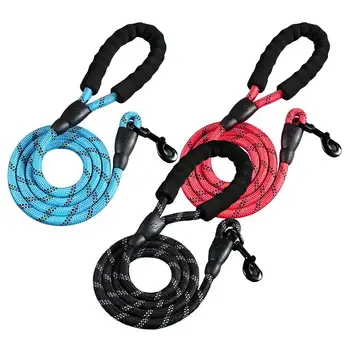 

Durable Night Reflection Dogs Leashes Strap Dog Leash Head Collars Pet Supplies Nylon Rope Chain 120/150/200/300cm Dia. 0.8CM