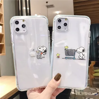

Funny dog cute Peanut phone case for iphone 11 case soft silicone transparent for iphone XR XS MAX 7 8 6 6S plus cover cases
