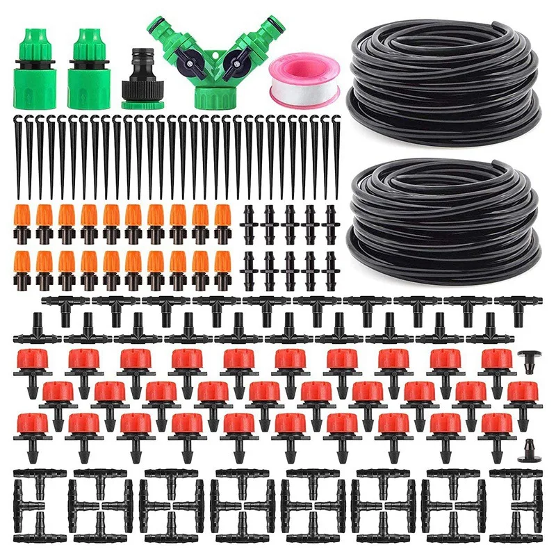 

Garden Automatic Drip Irrigation Set,30M Adjustable Mini DIY Irrigation Kit,1/4 inch Heavy Duty Tube Watering Kit for Patio Lawn