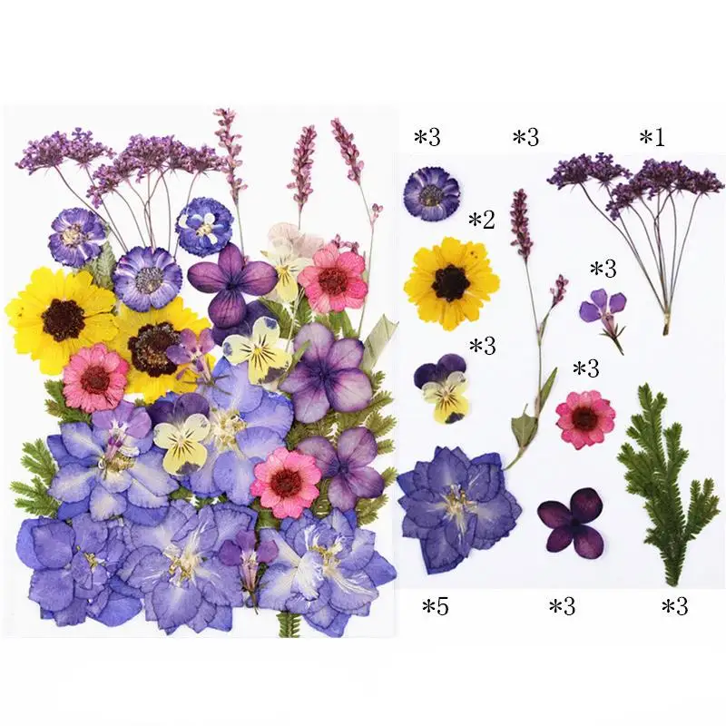 1PackDriedFlowersUVResinFlowersStickersDryBeautyDecalForDIYEpoxyResinFillingJewelryDecoration2021New