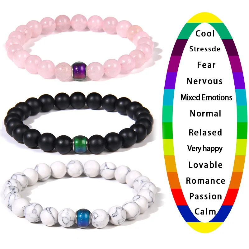 ColorChangeMoodBeadsBraceletNaturalStoneBeadsBraceletsfor
