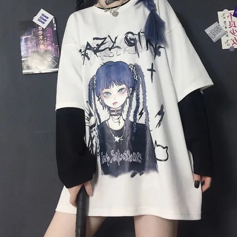 street shirt bratz Rap hip hop Street Rock Harajuku Tshirt Gothic clothes clothing top tee vintage park mall sleeve y2k T-shirt