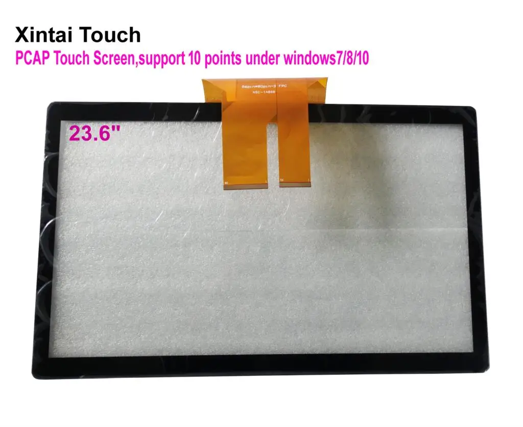 

Xintai Touch 23.6 inches Capacitive Touch Screen Panel with Glass, 10 Touch Points, 16:9, USB Controller, For Advertising Kiosk