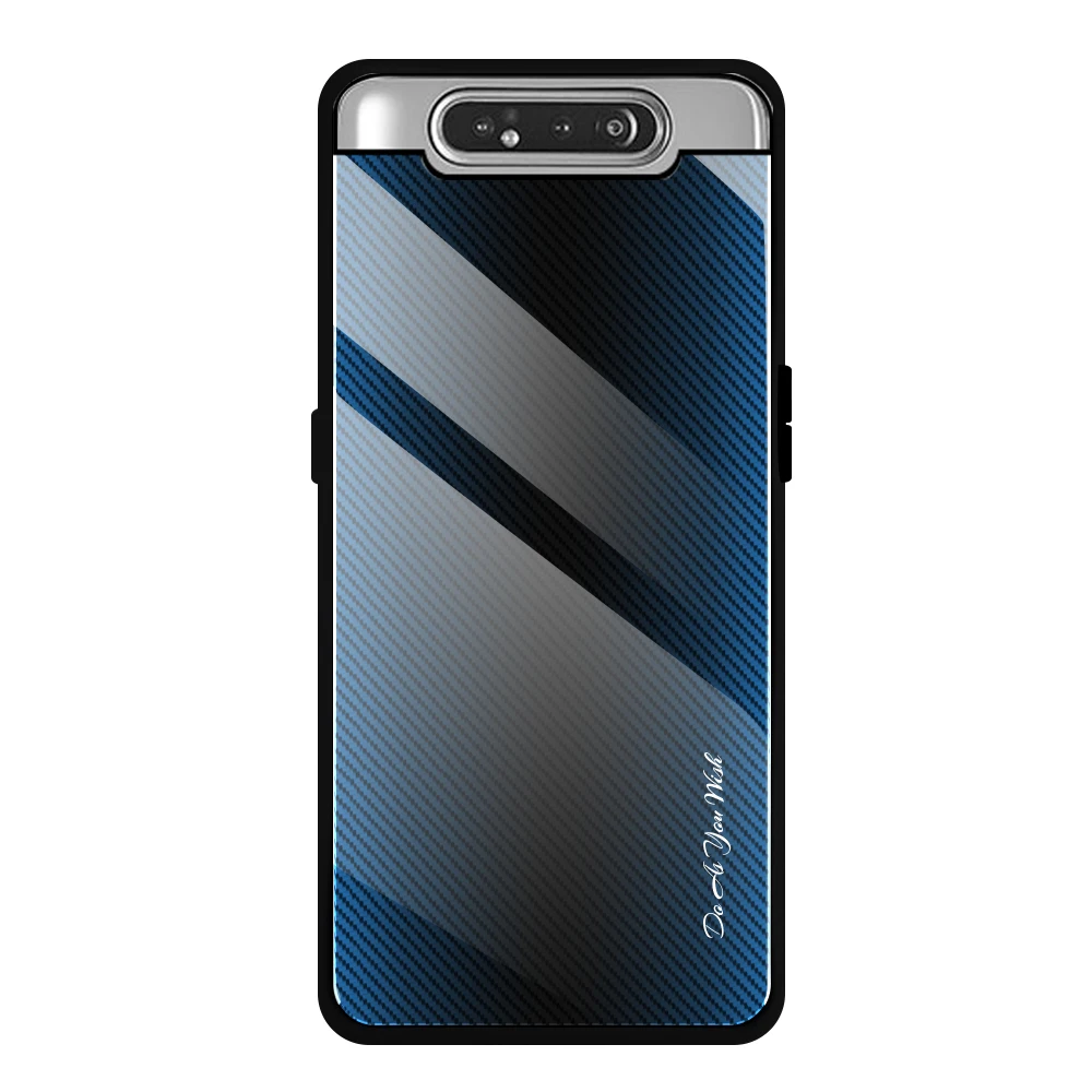 Чехол из закаленного стекла с градиентными полосками для samsung Galaxy A80 A 80 A 80A A90, чехол для Samsun A80, SM-A805F чехол, Fundas - Цвет: 02