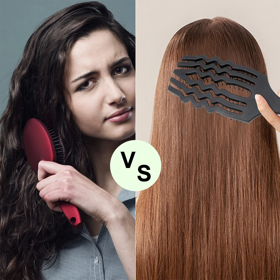 STYTON Hair Comb Women's Straightening Brush Anti Static Massage Scalp Hair Brush Curly Styling Tool Hairdressing Products