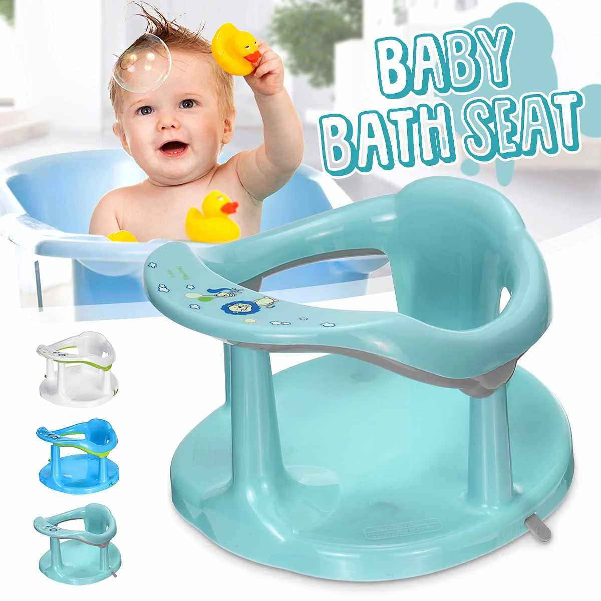 Baby Tub Seat Bathtub Pad Mat Chair Safety Anti Slip Newborn Infant