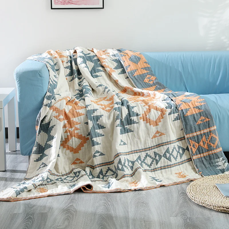 

GY4101 Gyrohome Oracle Double-sides Use Geometry Fishbone Blanket Sofa Decorative Slipcover Stitching Rug
