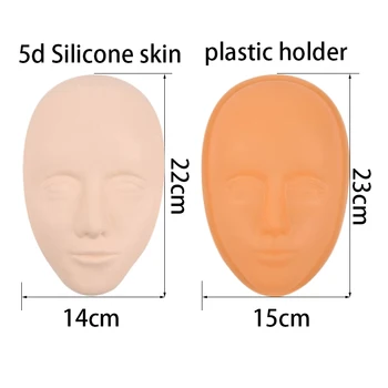 5D Facial Tattoo Training Head Silicone Practice skin