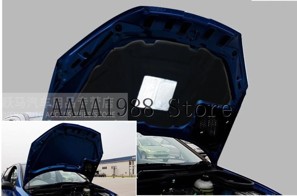 DEMUR Capot De Moteur De Voiture En Coton, Isolation Thermique Et Phonique, For Peugeot 206 2003 – 2013 Tapis Insonorisant
