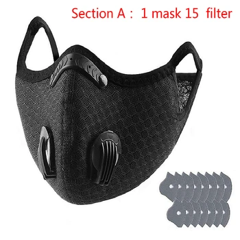 

Cycling Face Mask Filter PM2.5 Anit-fog Breathable Dustproof Bicycle Respirator Sport Protection Dust Mask Anti-droplet