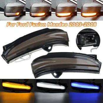 

2pcs LED Dynamic Turn Signal Side Mirror Blinker Indicator Sequential Light for Ford Fusion Mondeo 2013 2014 2015 2016 2017 2018