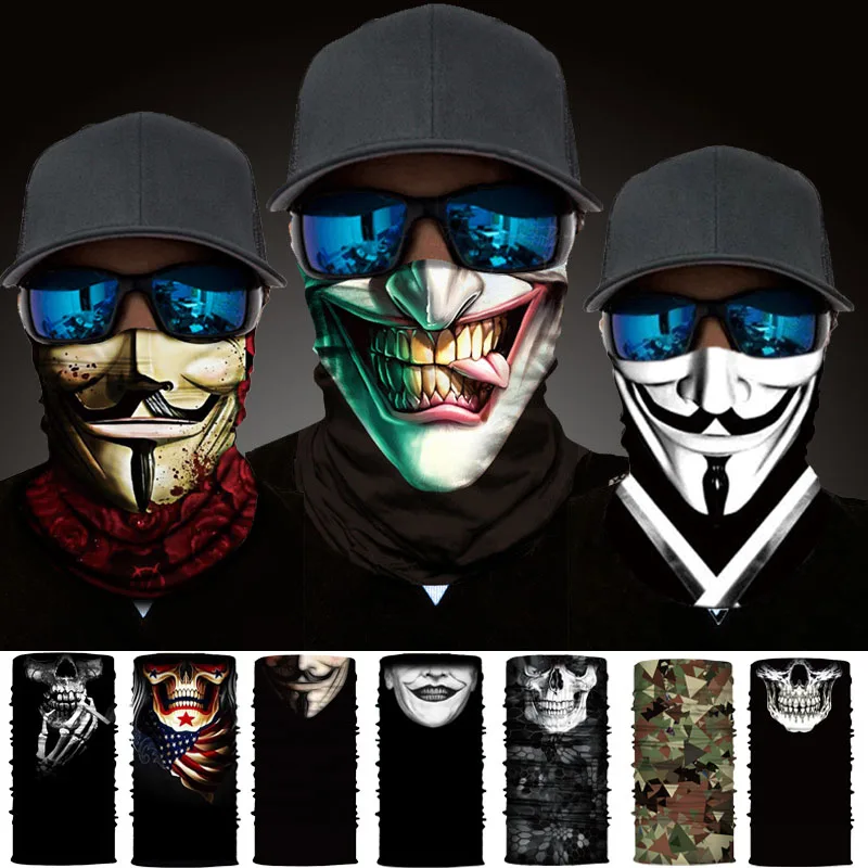 

The Venom Bike Fishing Sport Ski 3D Seamless Headwear Skull Neck Bandanas Windproof Magic Scarf Cycling Hiking Mask Neck Gaiter