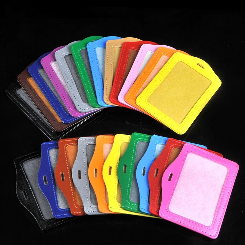 Fashion Men Women Credit Card Holders PU Leather Business Case Student Badge Bus ID Holder Cards Cover Organizer | Багаж и сумки