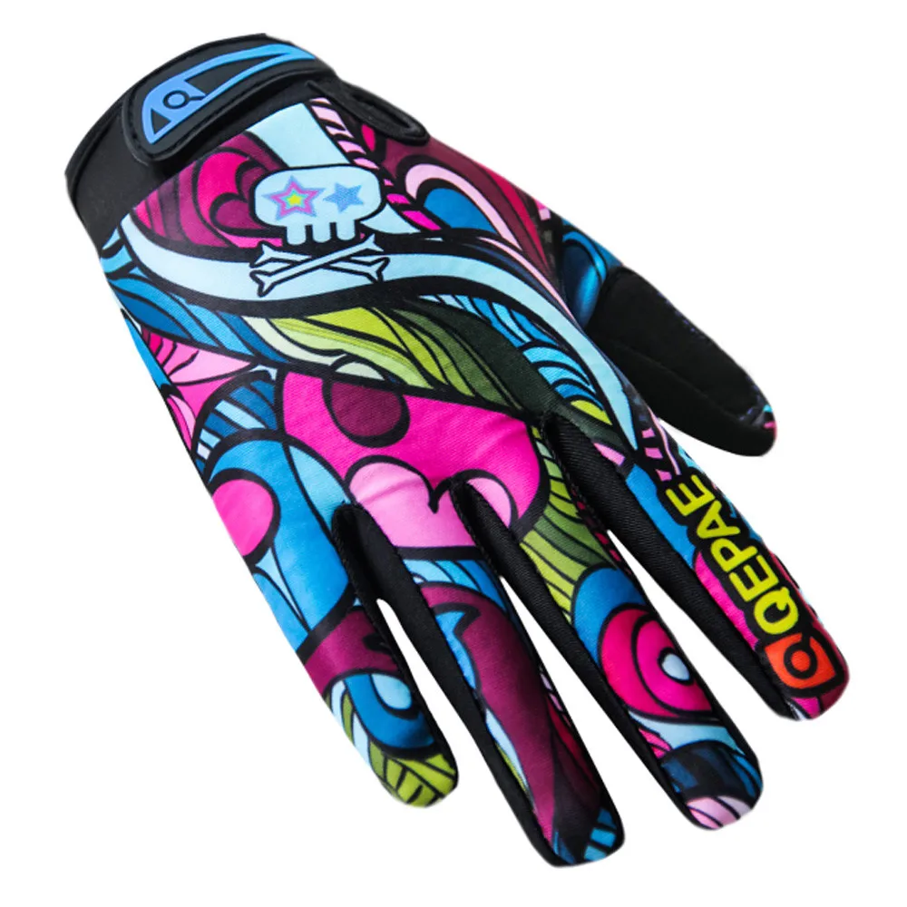 Мужские велосипедные многоцветные перчатки на весь палец, мужские байкерские гоночные ветрозащитные спортивные мужские Противоскользящие горизонтальные перчатки gant hiver homme