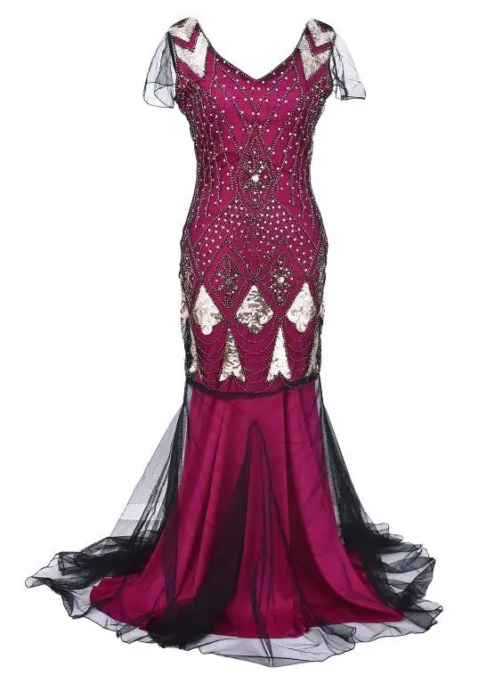Vestido, Longo размер, Платье De Festa, Европа и Америка, новинка весны, женское платье с блестками, для банкета, темперамент, роскошное, длинное, сексуальное - Цвет: Picture color