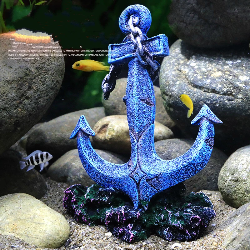 Resin Fish Tank Landscaping Aquascape Decor Anchor Fish Tanks
