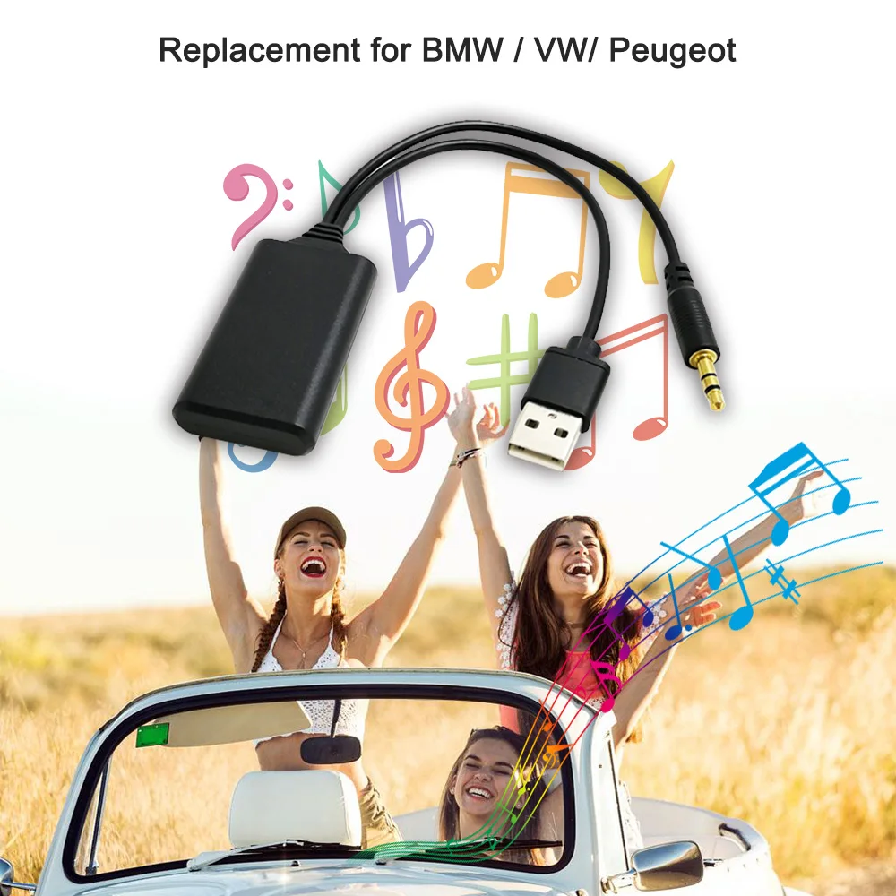 Для BMW VW Peugeot автомобильный AUX in аудио адаптер беспроводной BT Bluetooth 4 1 модуль 3 5 мм Aux
