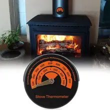 Termometr magnetyczny termometr wentylator kominkowy termometr z czujnikiem czułości narzędzie do grilla domowego tanie tanio OOTDTY CN (pochodzenie) Thermometer Gauge Stove Thermometer Termometry domowe Skala