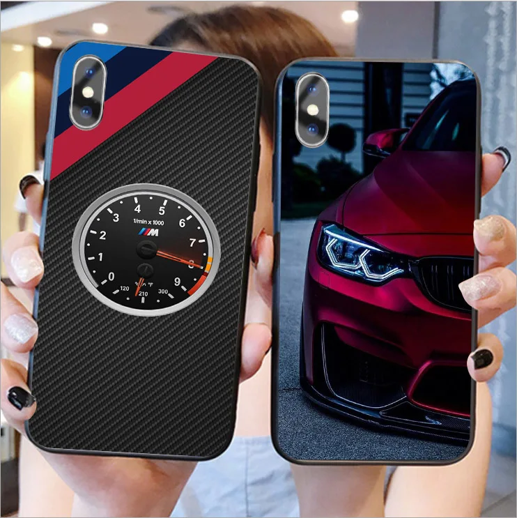 Роскошный брендовый чехол BMWs для iPhone X XS MAX XR черный мягкий силиконовый 11 Pro 6 6S 7 8 Plus