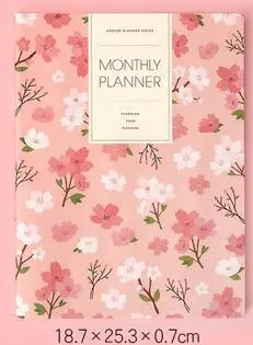 Красочные для составления плана на месяц еженедельник книга 25,3*18,7 см 64P корейский модный Планировщик подарок - Цвет: A