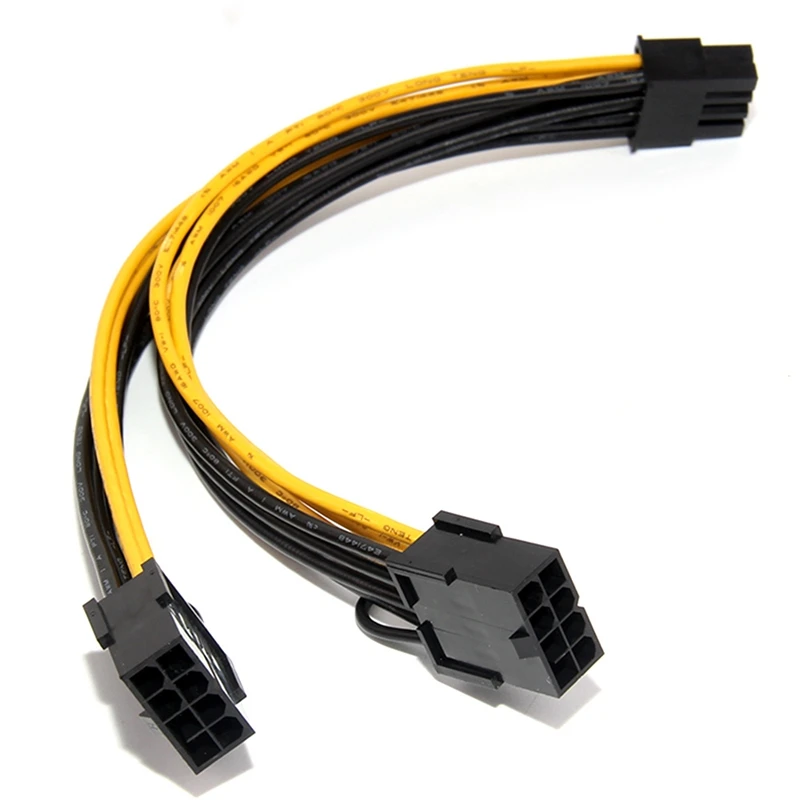 18AWG 8Pin to Dual (6+2) Power Cable GPU for Tesla K80 M40 M60 P40 P100 20CM
