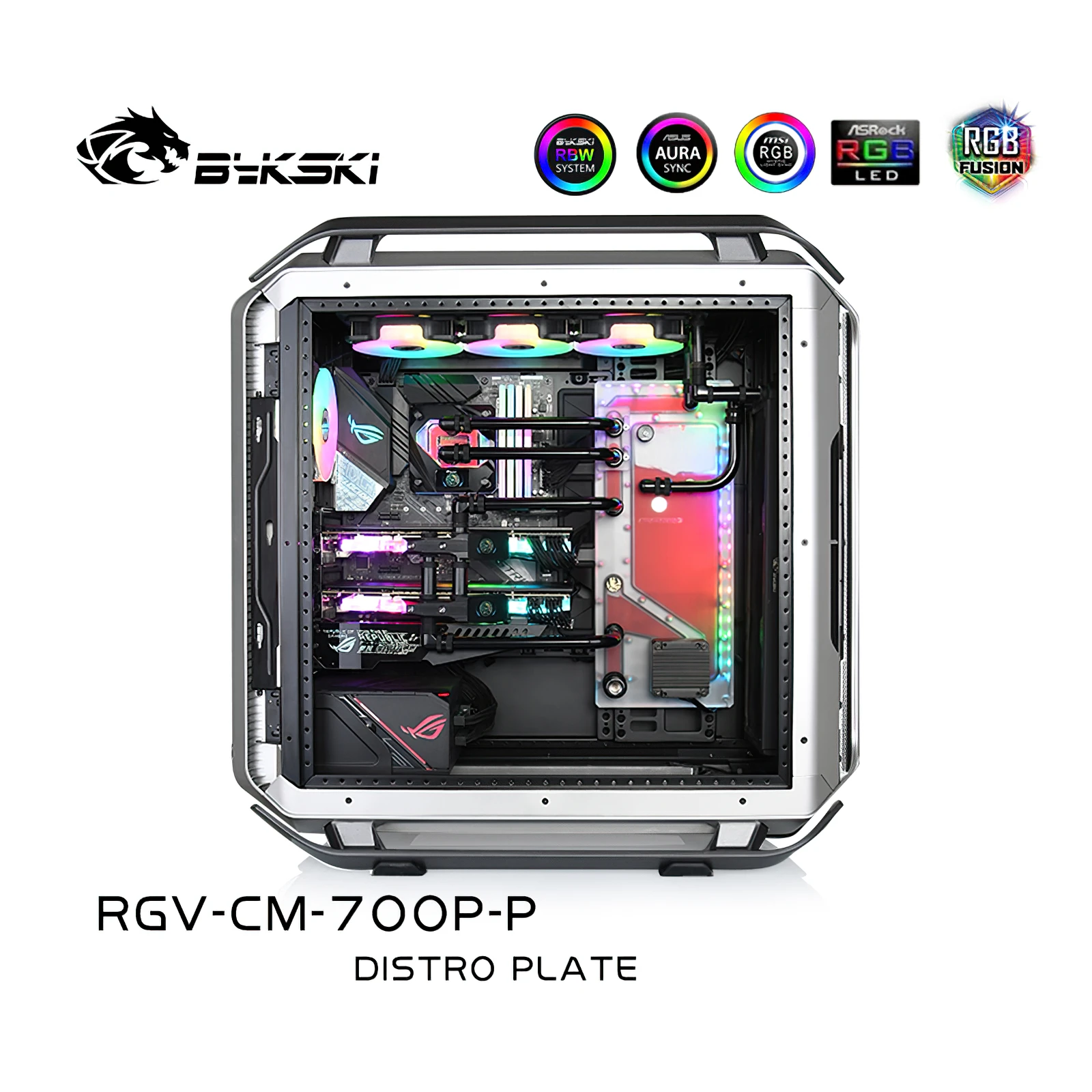 Bykski Distro Piastra Di Raffreddamento Ad Acqua Kit Per Coolermaster Cosmos 700P Telaio Cpu Gpu Rgb Rgv-Cm-700P-P