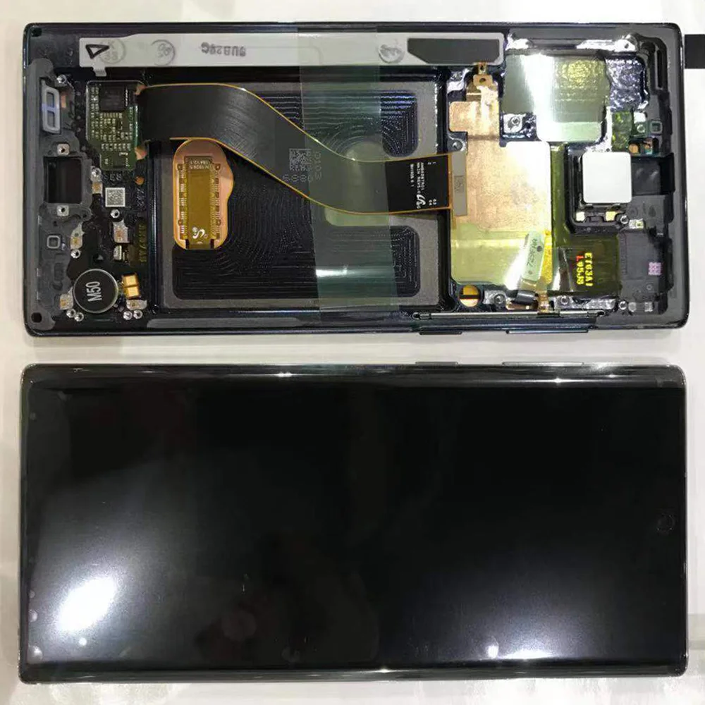 Для samsung Galaxy Note 10 lcd N970F N9700 с рамкой дисплей сенсорный экран дигитайзер для samsung note10+ lcd N975 N9750