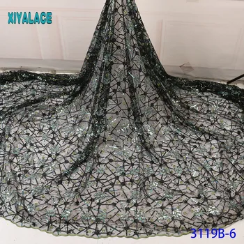 

2019 High Quality Embroidered Lace Fabric Nigerian Woman Lace Fabrics Dress African lace fabric French Lace Fabric YA3119B-6