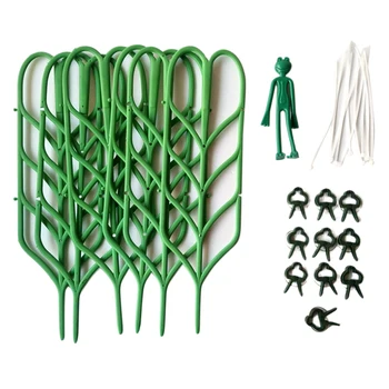 

Climbing Trellis Potted Gripper Clips Indoor Plant Garden Stalks Vines DIY Home Bundle Pack Courtyard Leaf Shape Supports Tomato