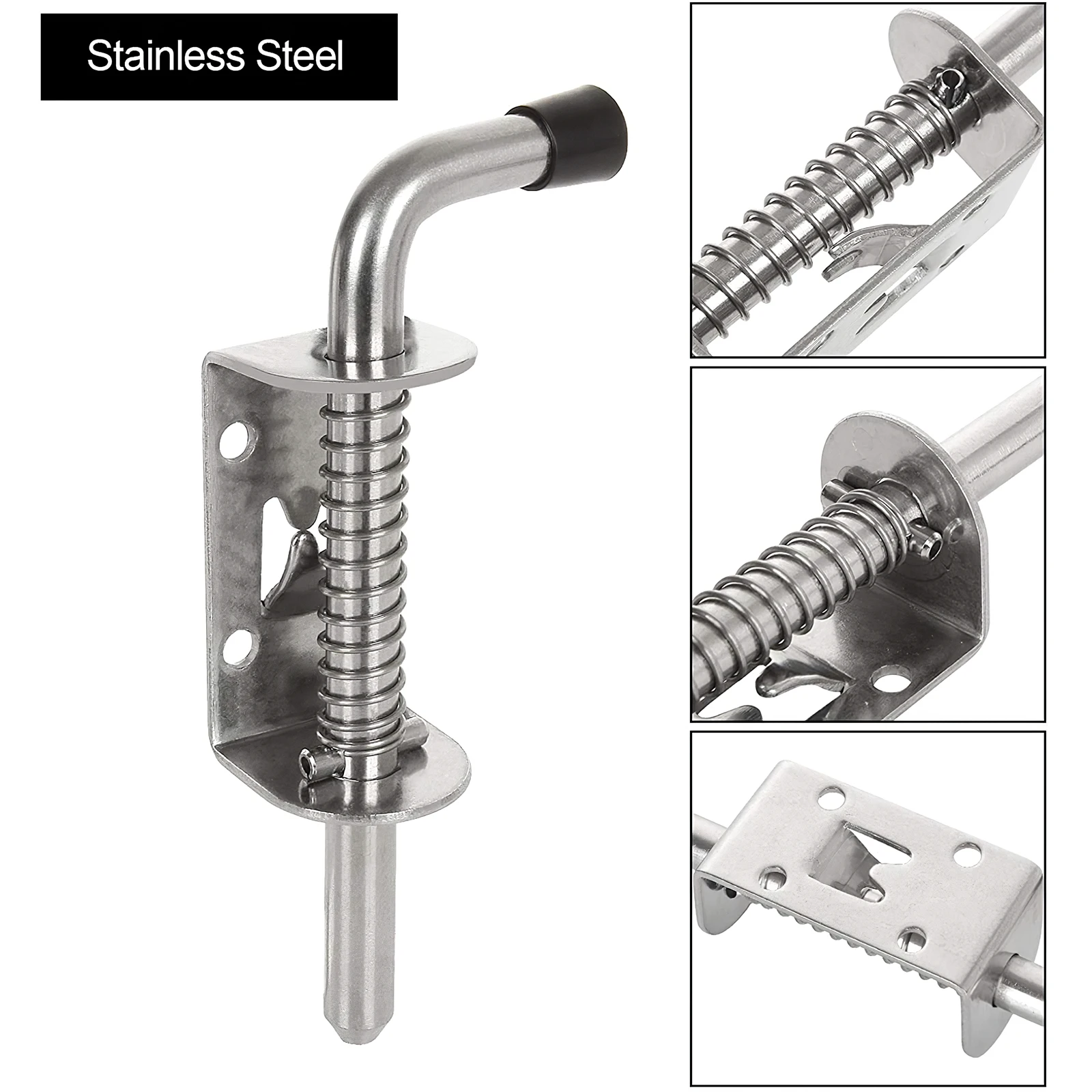 1Pcs 304 Stainless Steel Spring Pin Latch Assembly 8.6inch Stainless