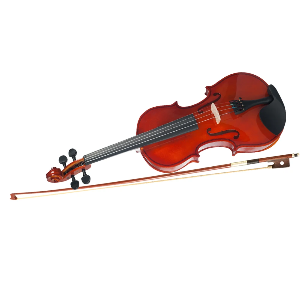 Дерево 1/2 акустическая скрипка лакированная скрипка с чехол для хранения для 8-9 лет детей начинающих