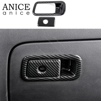 

Carbon fiber color Passenger glove storage box Switch sticker Trim Fit For Volkswagen Arteon 2017 2018 2019